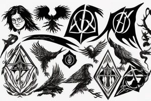 harry potter and the 
deathly hallows tattoo idea