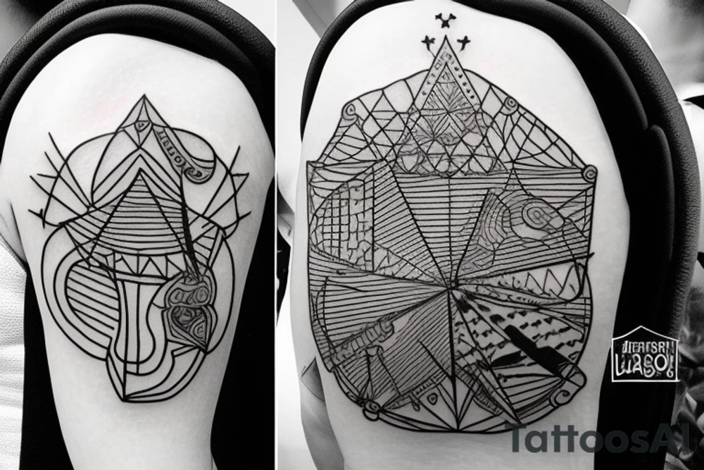 Backpackin Australia with a Guitar and a station waggon. A brain and a Heart fighting each other. Forearm tattoo tattoo idea