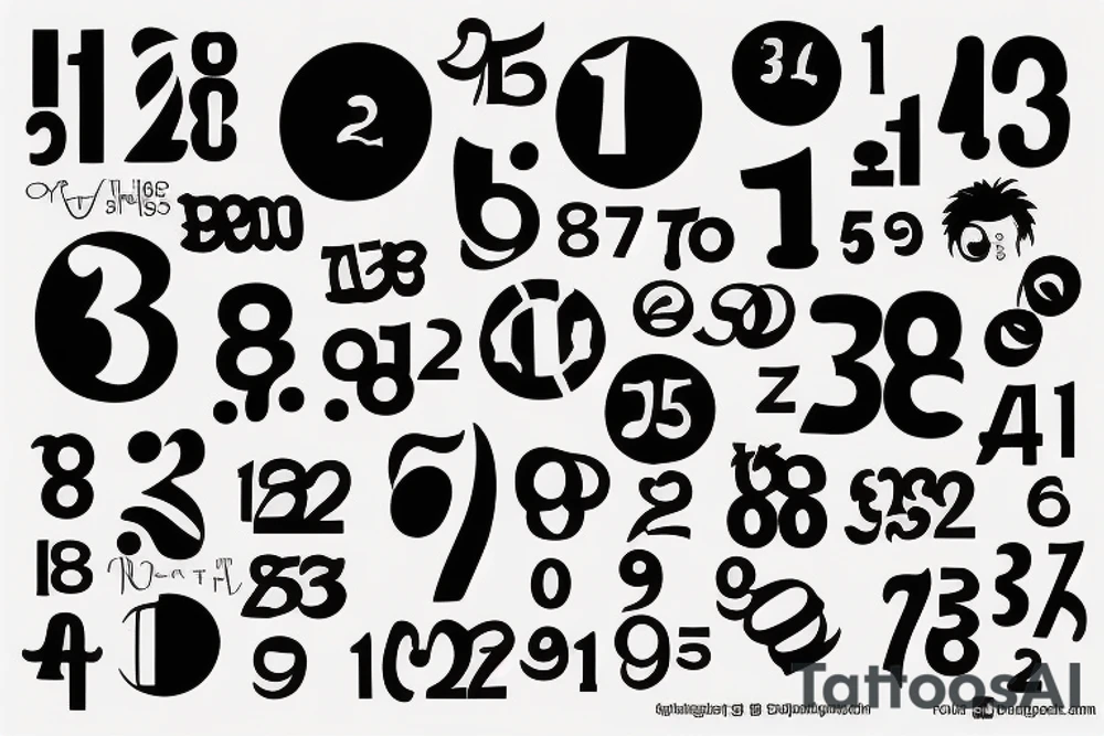 888 (only the numbers) tattoo idea