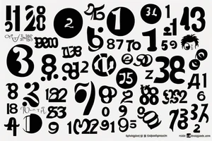 888 (only the numbers) tattoo idea
