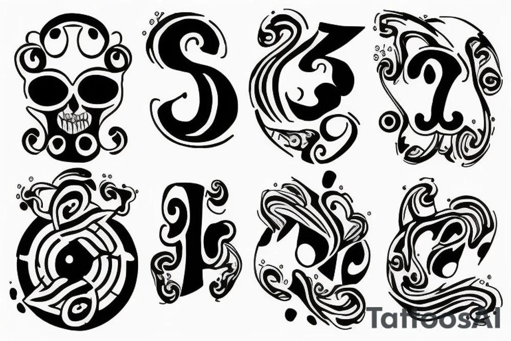 three eights in a row tattoo idea