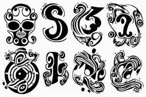 three eights in a row tattoo idea