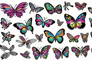 Whimsical butterfly tattoo idea