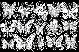 Whimsical butterfly tattoo idea