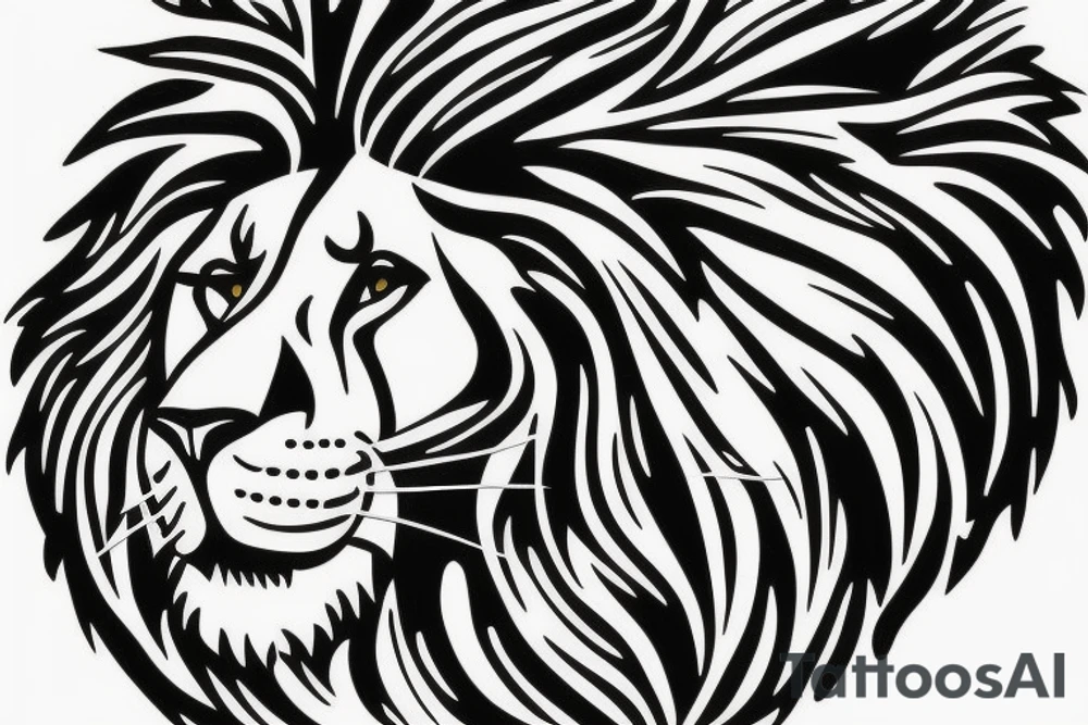 Lion with Jesus tattoo idea
