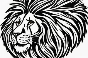 Lion with Jesus tattoo idea
