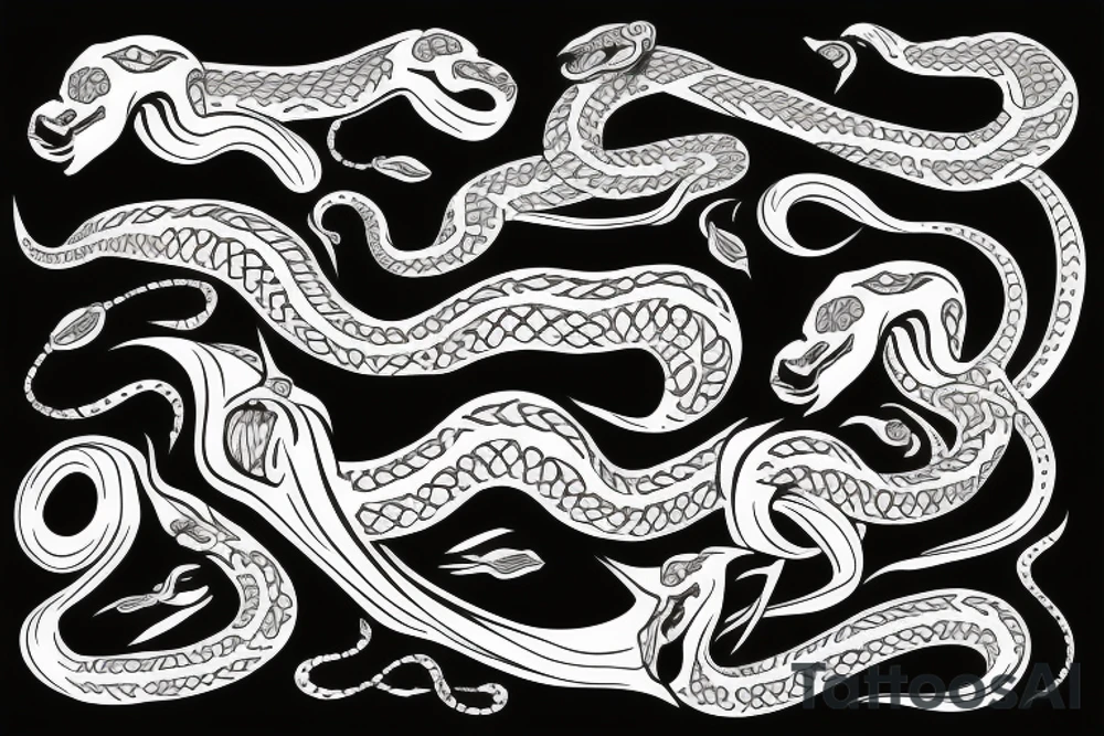 Serpent with 3 tattoo idea