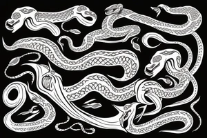 Serpent with 3 tattoo idea