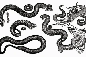 Serpent with 3 tattoo idea