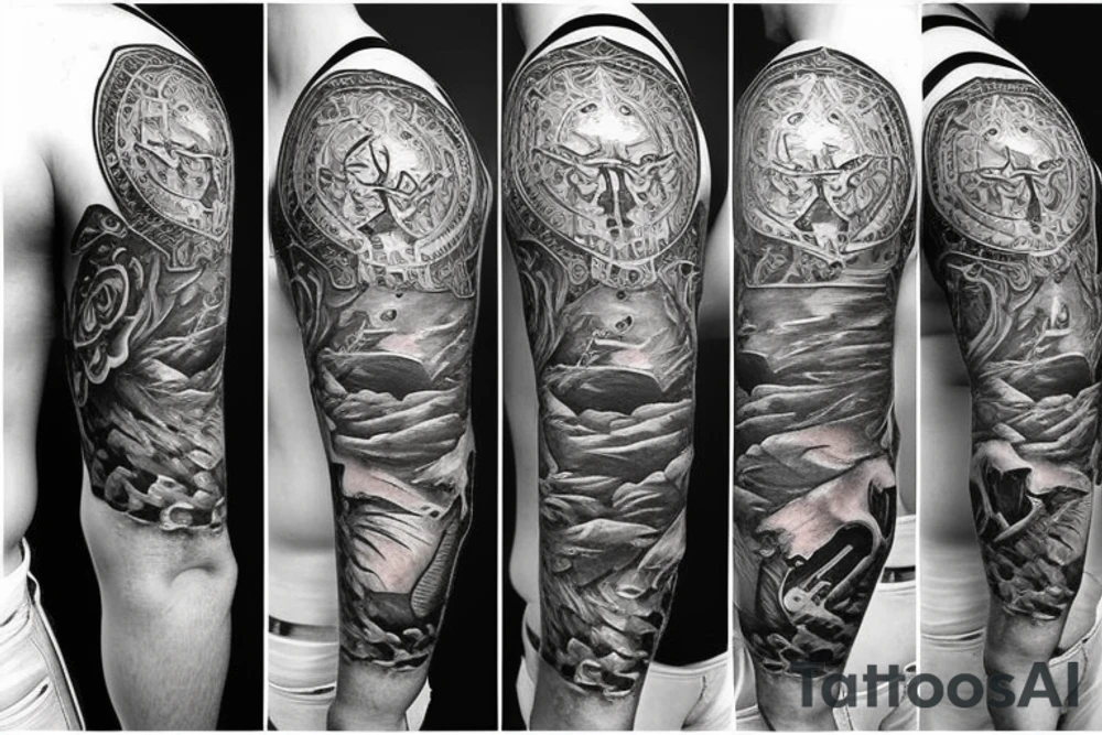Lion Shield tattoo idea