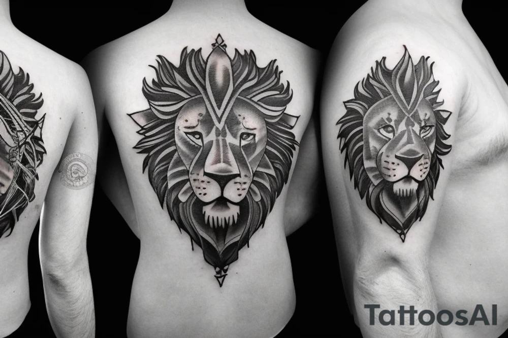 Lion Shield tattoo idea