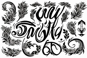 Local God in cursive lettering tattoo idea