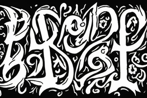 “Er Dani” written in gothic letters and the letter “i” is an AK-47 tattoo idea