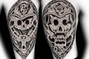 “Er Dani” written in gothic letters tattoo idea