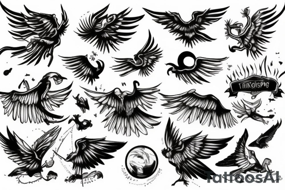 Icarus falling tattoo idea