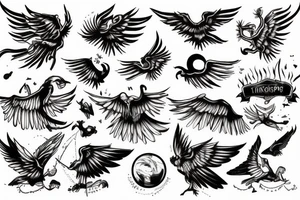 Icarus falling tattoo idea