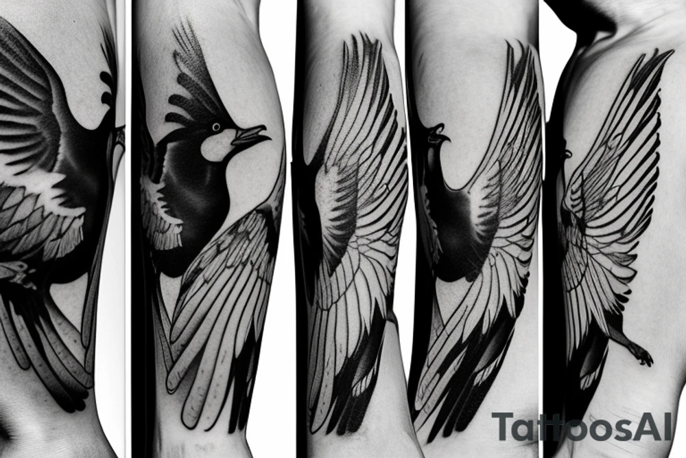 Icarus falling, wax wings melting tattoo idea