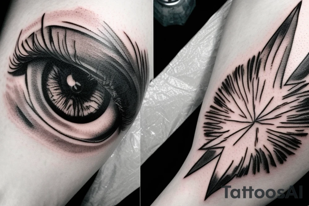 Eyes, lightning tattoo idea