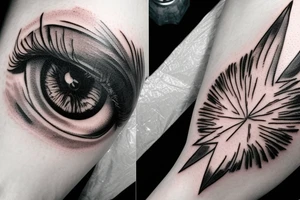 Eyes, lightning tattoo idea
