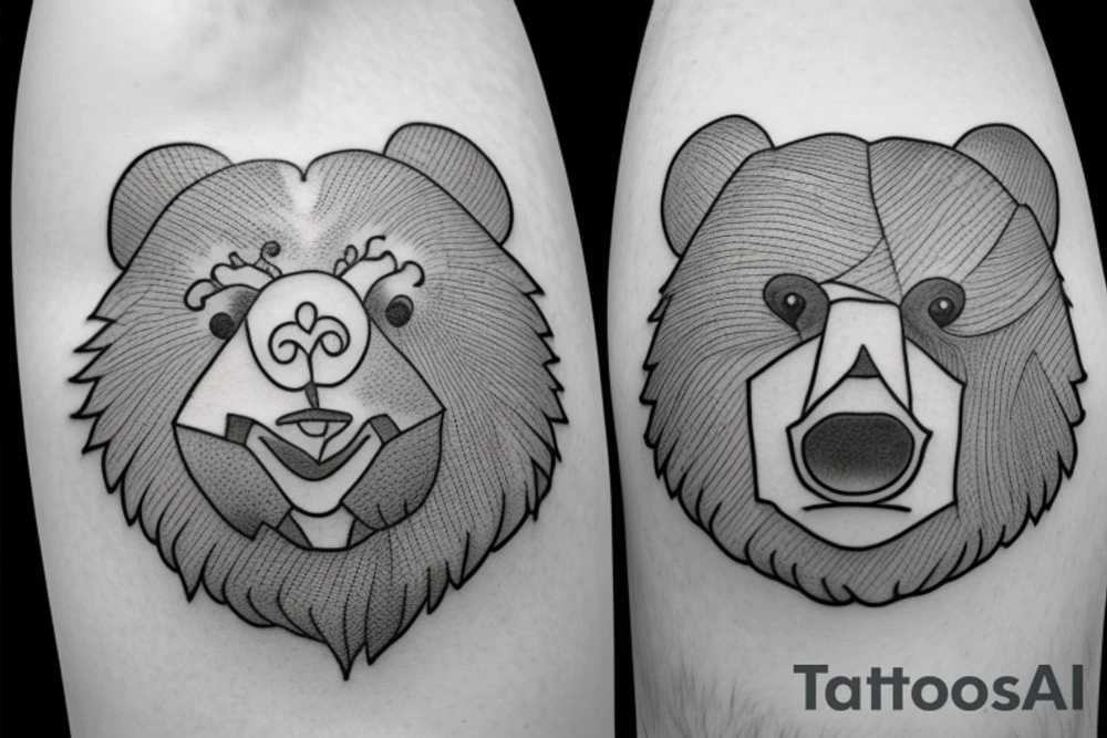 traditional bear old school tattoo idea