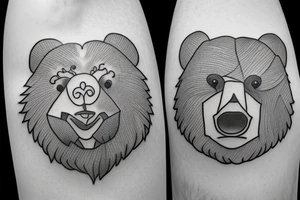traditional bear old school tattoo idea
