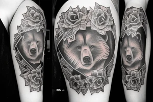traditional bear old school tattoo idea