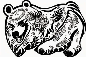 traditional bear old school tattoo idea