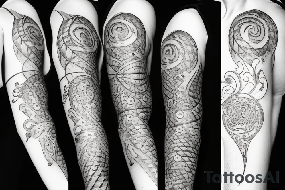 Pisces symbol on fire tattoo idea