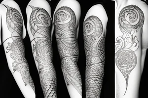 Pisces symbol on fire tattoo idea
