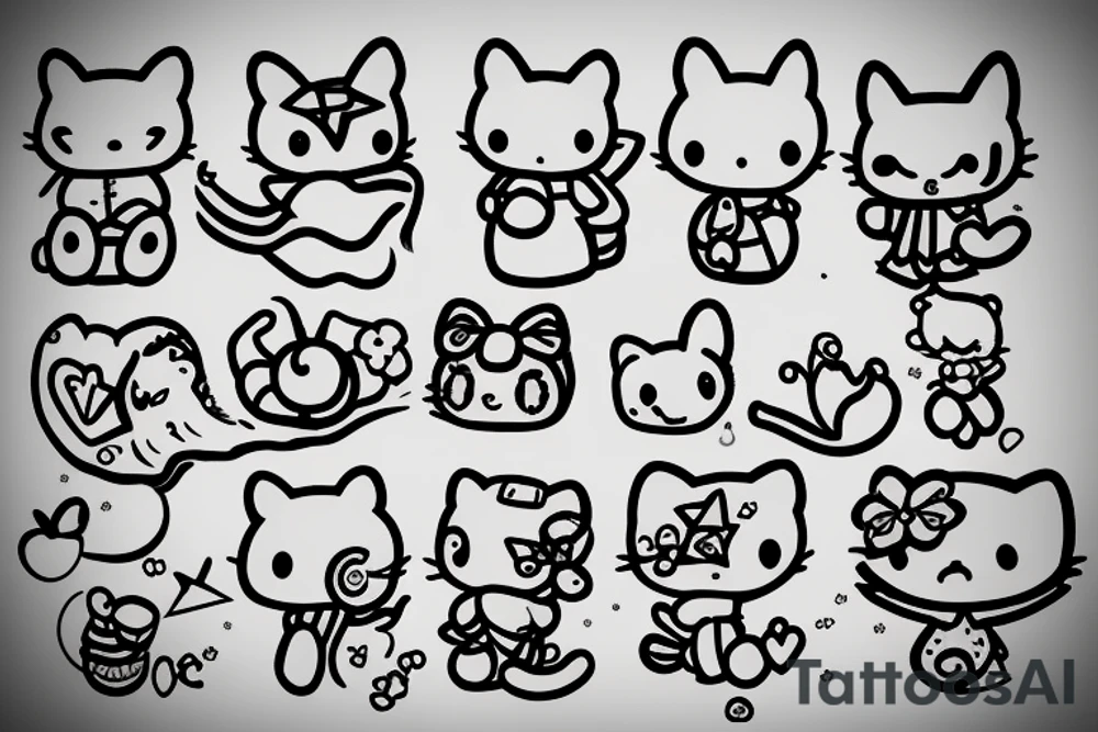 sanrio cute tattoo idea