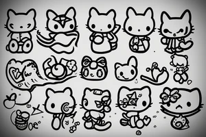 sanrio cute tattoo idea