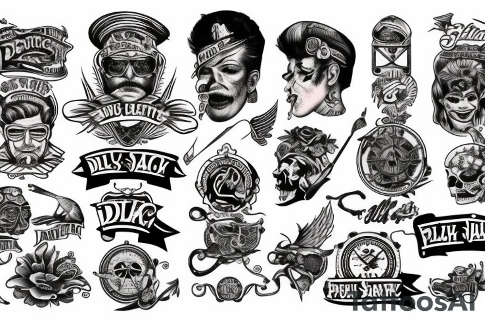 punk old-school rock
blues delta sailor jerry classic tattoo shop vintage retro nautical tattoo idea
