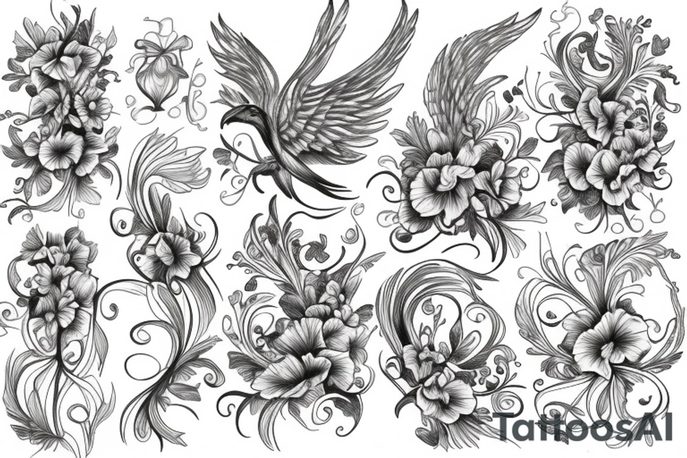 Phoenix, petunias, faith, tattoo idea