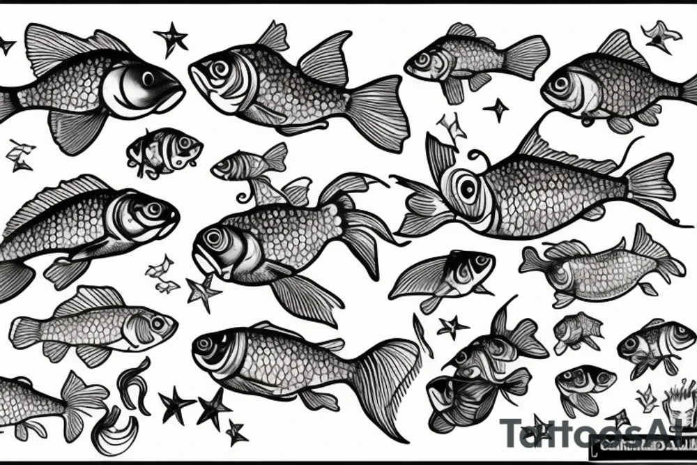 Goldfish suicide tattoo idea