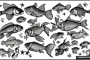 Goldfish suicide tattoo idea