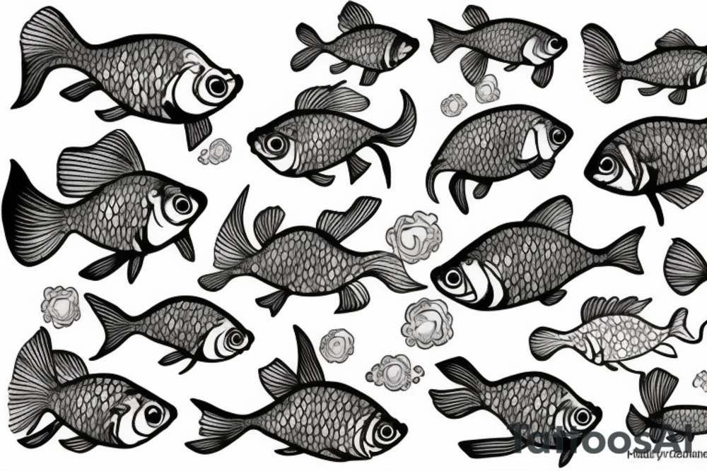 Goldfish suicide tattoo idea