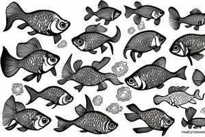 Goldfish suicide tattoo idea
