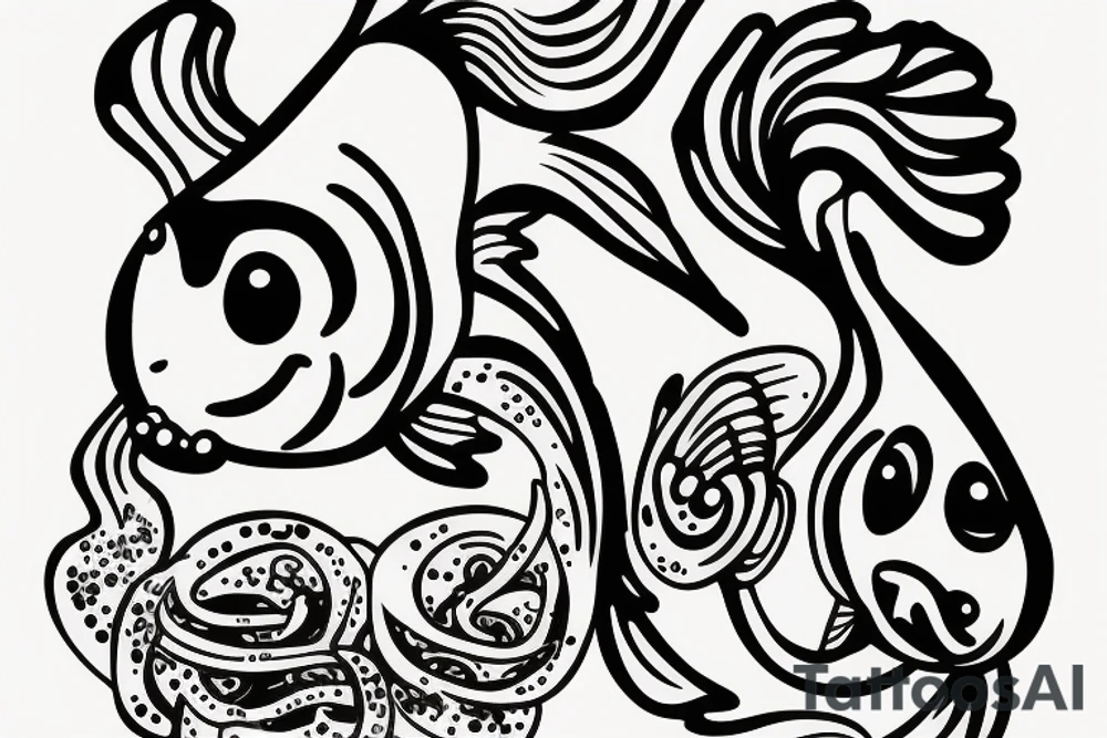 Goldfish suicide tattoo idea