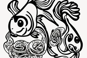 Goldfish suicide tattoo idea