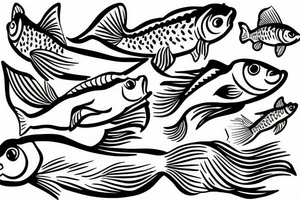 Goldfish suicide tattoo idea