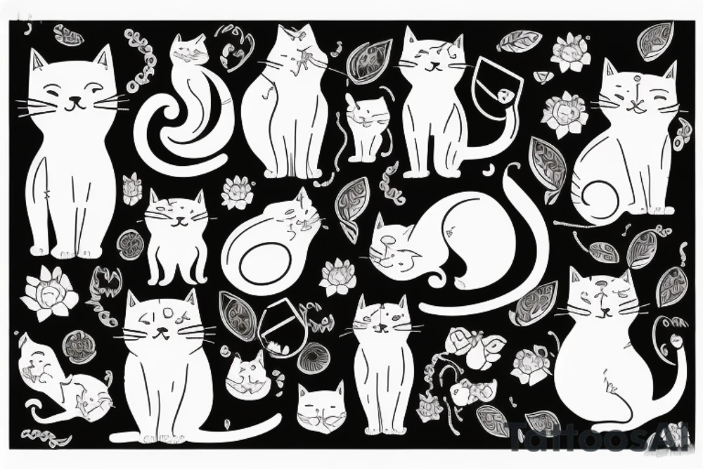 Cat with bell tattoo idea