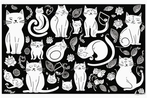 Cat with bell tattoo idea