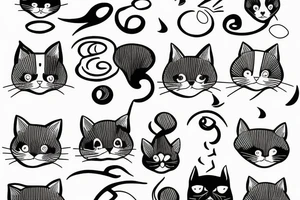Cat with bell tattoo idea