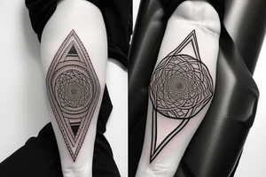 Fibonacci with sacred geometry forearm tattoo idea