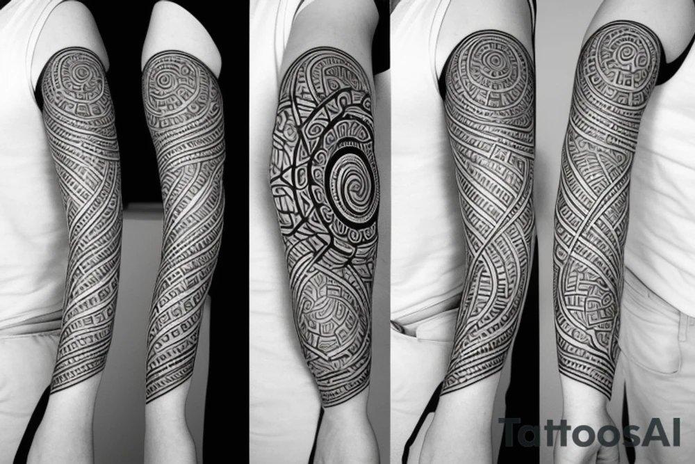 Fibonacci with sacred geometry forearm tattoo idea