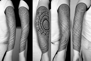 Fibonacci with sacred geometry forearm tattoo idea
