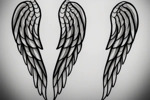 angel wings symmetrical tattoo idea
