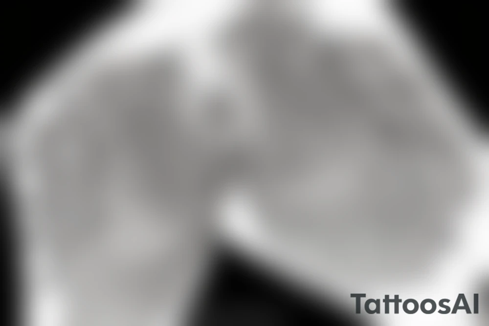 angel wings symmetrical tattoo idea