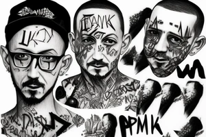 Linkin Park tattoo with chester bennington touch tattoo idea