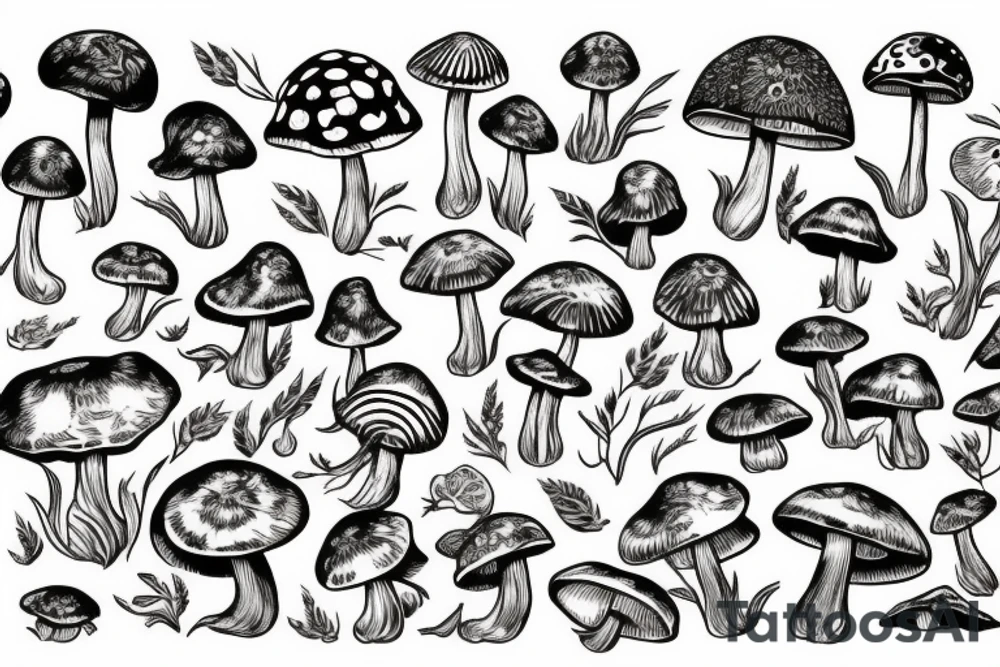 Mushroom tattoo idea